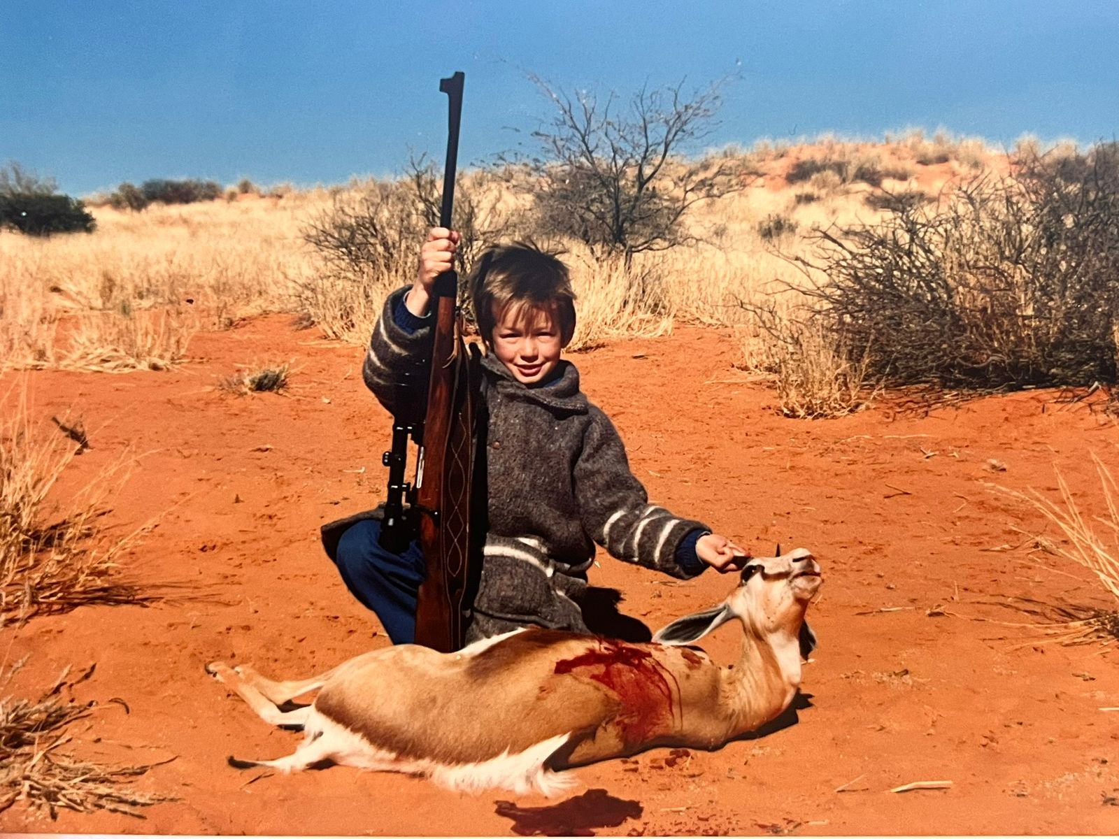 Active hunting moment in the bushveld